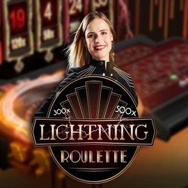 Lightning Roulette logo – Live Casino by Evolution at Spinational Casino